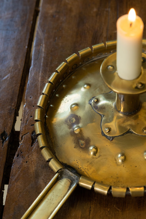 Pair of 19th Century Brass Chamber Candlestick Holders