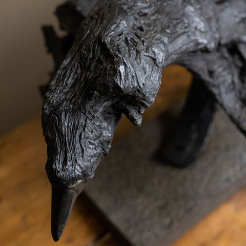 Bog Oak Bird in Flight Sculpture By Eamonn Heffernan