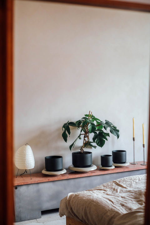Forest Night Glazed Lily Flower Pot